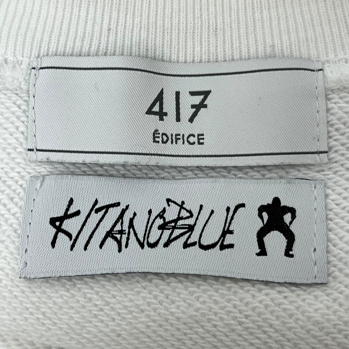 417 by EDIFICE×KITANOBLUE 古着・中古 フォーワンセブンエディフィス×キタノブルーのプリントスウェットです。