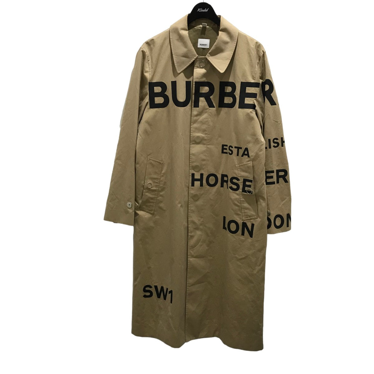 BURBERRY(バーバリー) 8015897ホースフェリープリントカーコート ベージュ サイズ 46｜【公式】カインドオルオンライン  ブランド古着・中古通販【kindal】