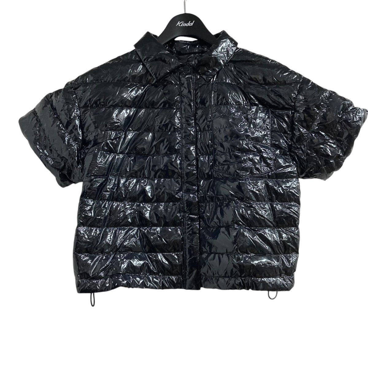 【値下げ】HERNO ショートスリーブパデッドシャツ PI00138-68131-4 ブラック サイズ：38 (EC) HERNO(ヘルノ) ショートスリーブパデッドシャツPI00138-68131-4