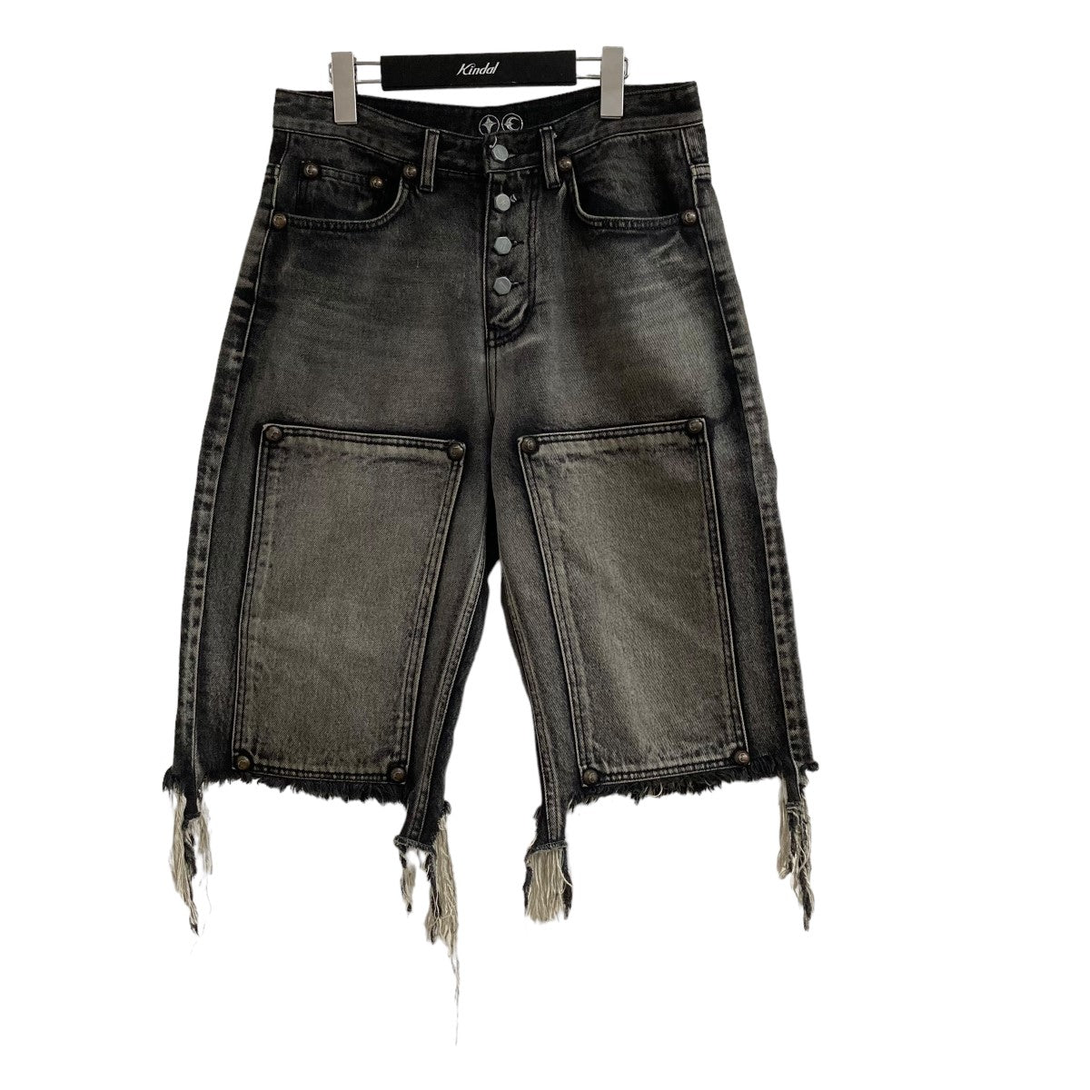 THUG CLUB(サグクラブ) Double Knee Denim Shorts．カットオフデニムショートパンツTC23PT0501  TC23PT0501 ブラック サイズ 1｜【公式】カインドオルオンライン ブランド古着・中古通販【kindal】