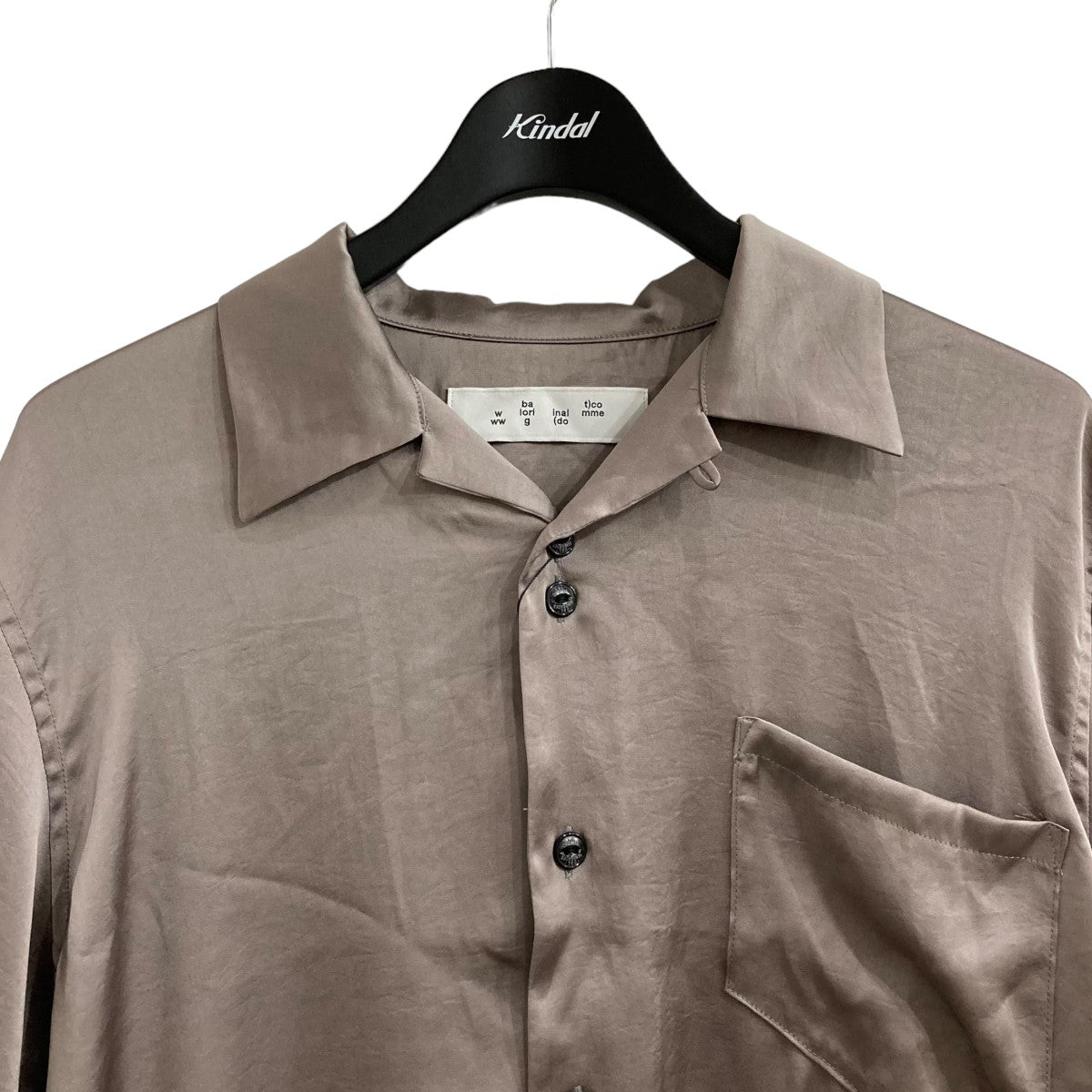 サテンショートスリーブシャツBAL-2094 POLYESTER SATIN SS SHIRT