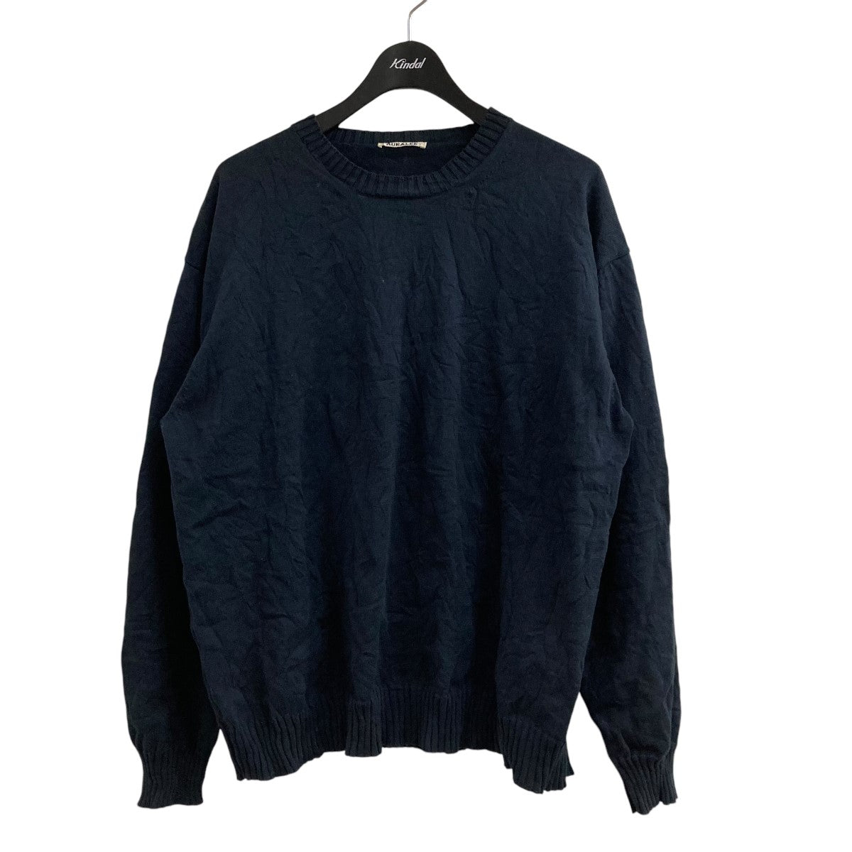 AURALEE(オーラリー) WRINKLED DRY COTTON KNIT P／OドライコットンニットセーターA24SP02CS  A24SP02CS ブラック サイズ 4｜【公式】カインドオルオンライン ブランド古着・中古通販【kindal】