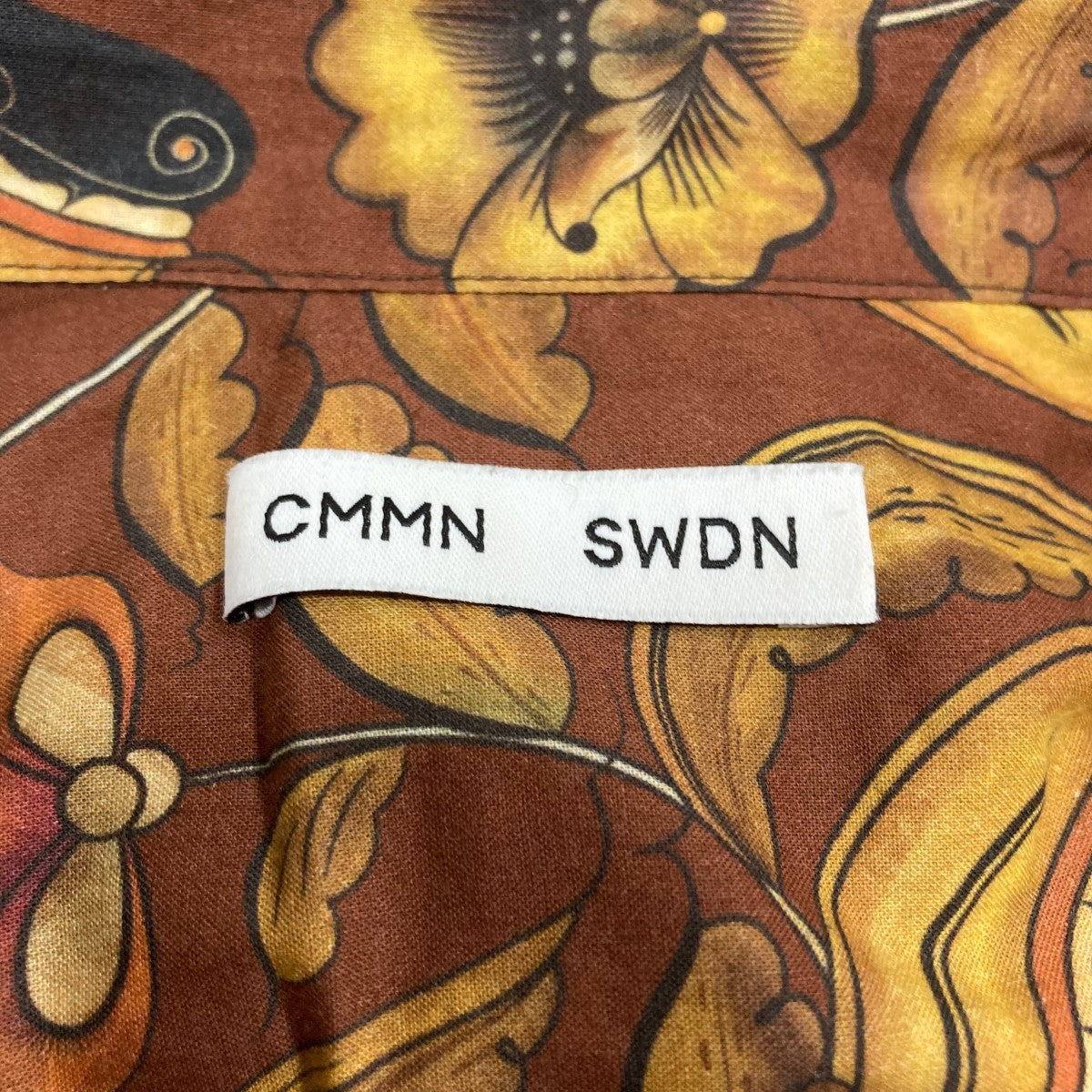 CMMN SWDN フラワーグラフィックオープンカラーシャツ 古着・中古-4枚目のアイテム画像