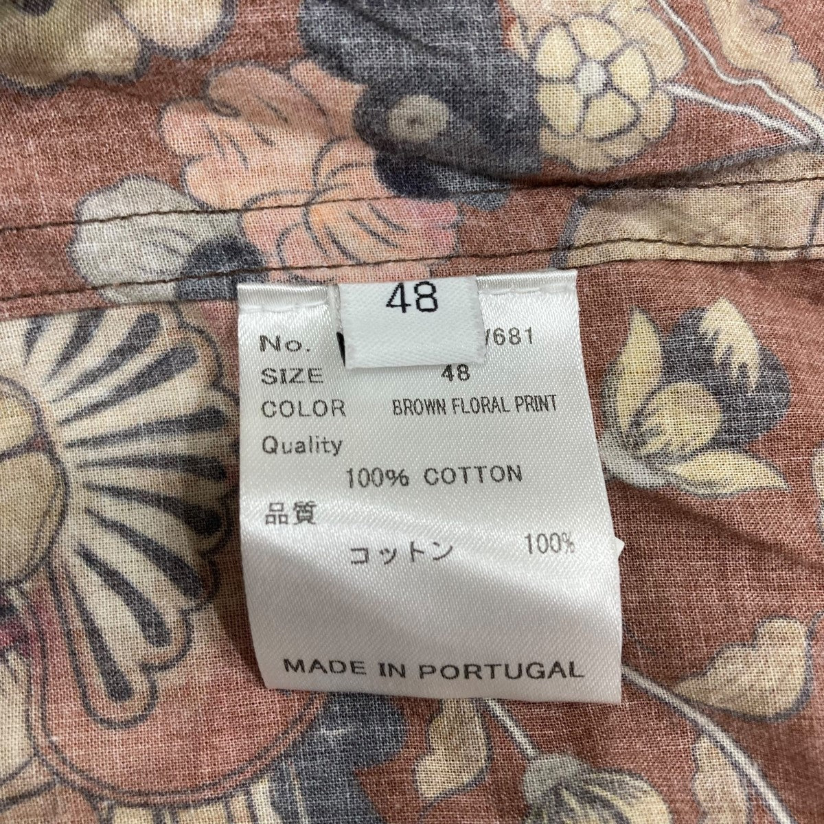 CMMN SWDN フラワーグラフィックオープンカラーシャツ 古着・中古-5枚目のアイテム画像