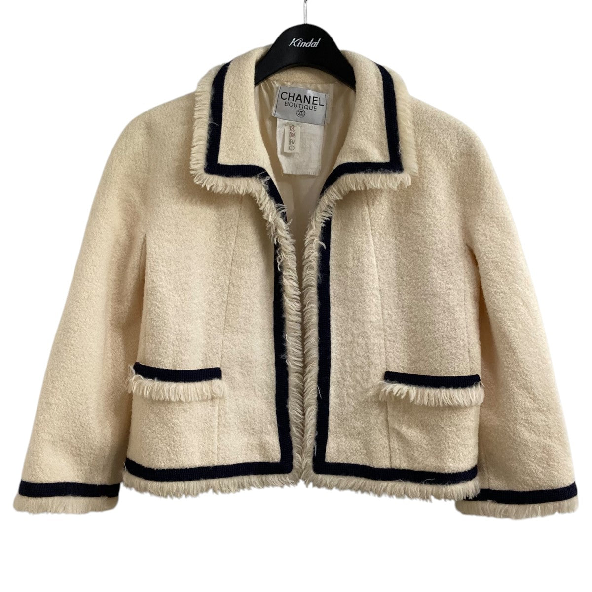 CHANEL(シャネル) ツイードフリンジジャケット アイボリー