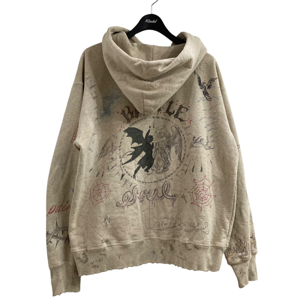 SAINT MICHAEL ヴィンテージ加工パーカーSM-A21-0000-056 古着・中古-3枚目のアイテム画像