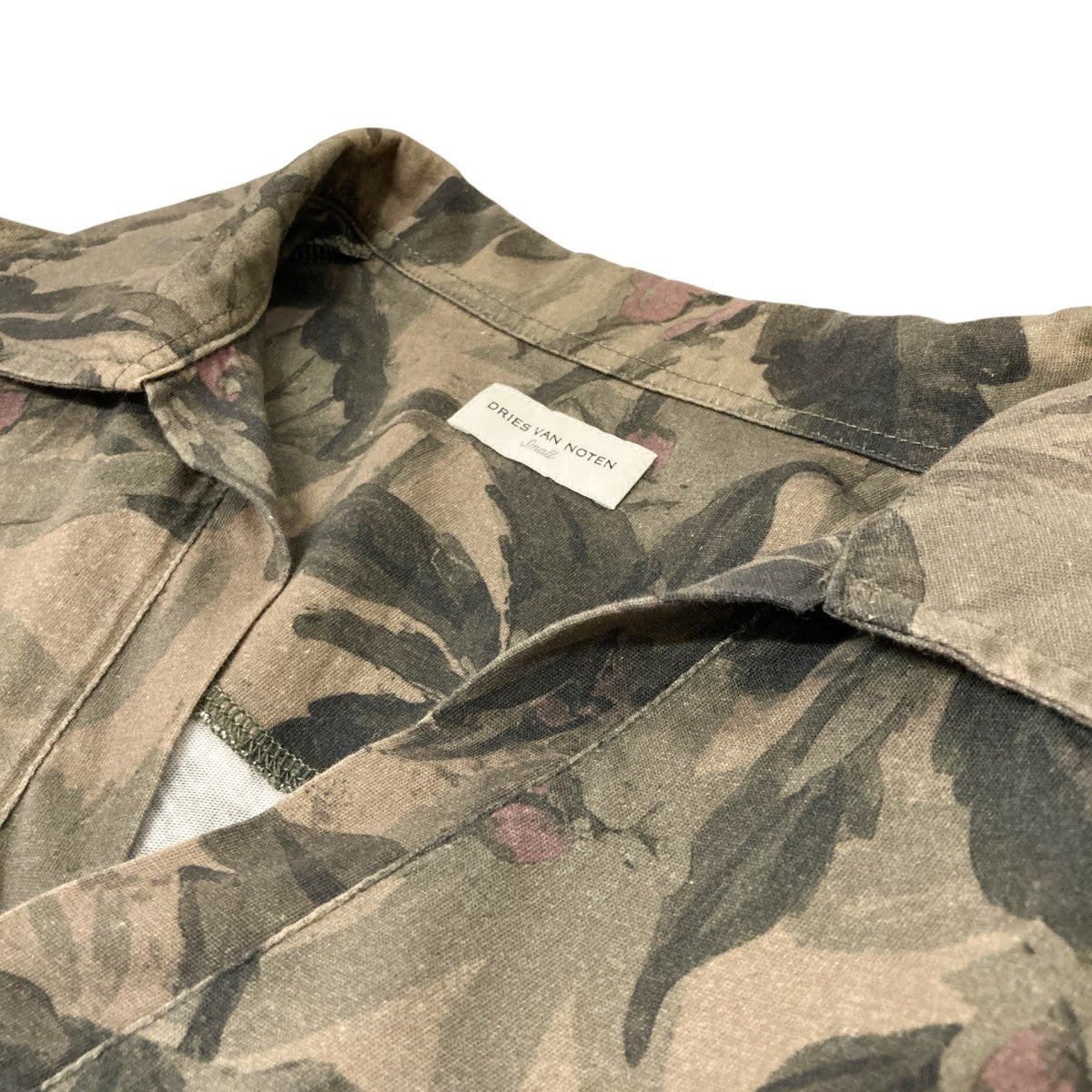 DRIES VAN NOTEN 襟付き総柄Tシャツ 古着・中古-3枚目のアイテム画像