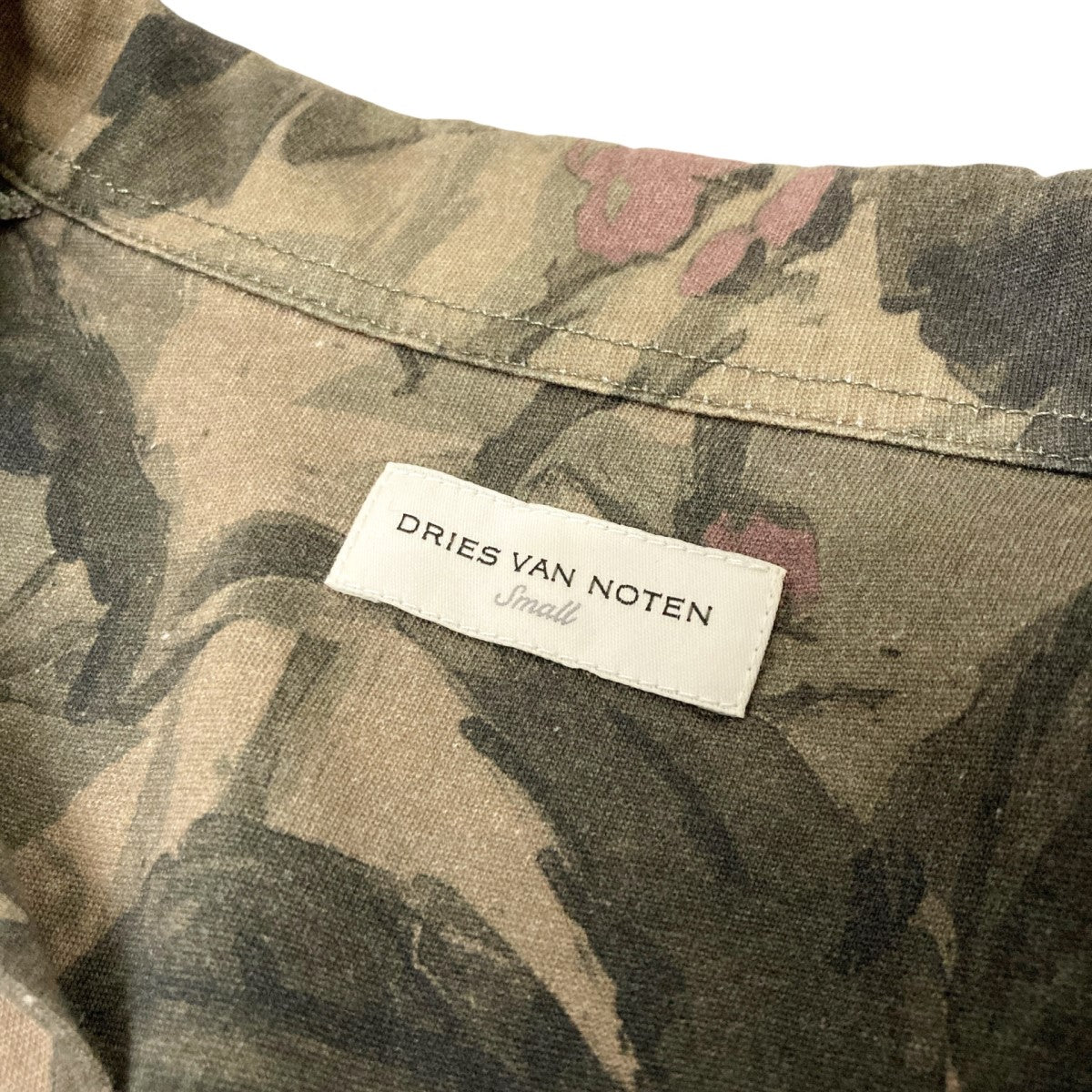 DRIES VAN NOTEN 襟付き総柄Tシャツ 古着・中古-4枚目のアイテム画像