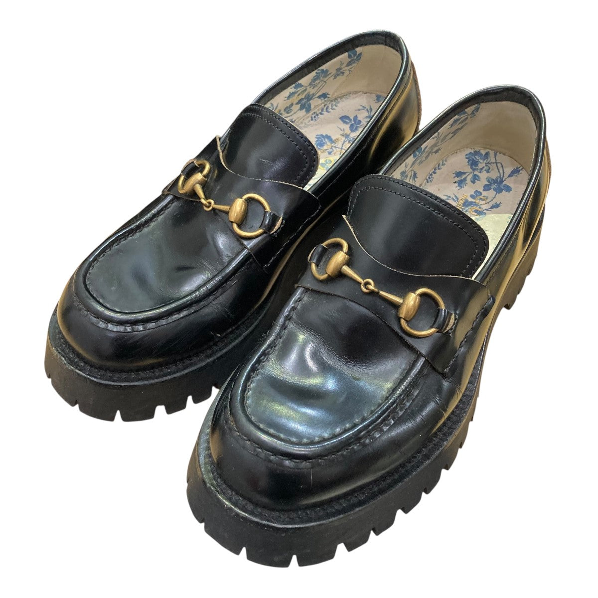 美品　GUCCI グッチ ホースビット レザー ローファー ブラック 35ハーフ GUCCI グッチ 靴 ホースビットローファー レディース35ハーフ(約