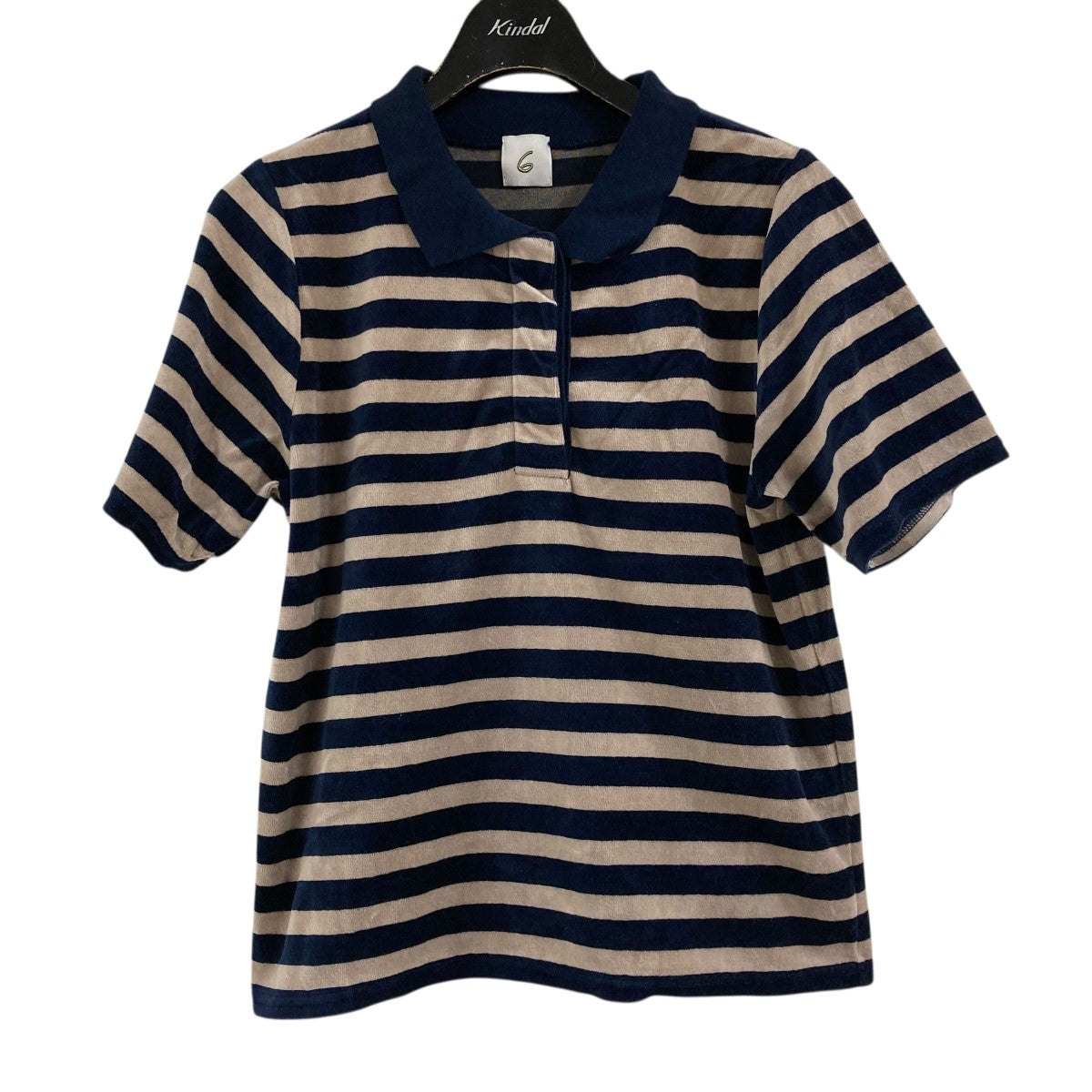 6(ROKU)＞ベロア ボーダー ポロシャツ UNITED ARROWS LTD. OUTLET｜<6(ROKU)>ベロア ボーダー