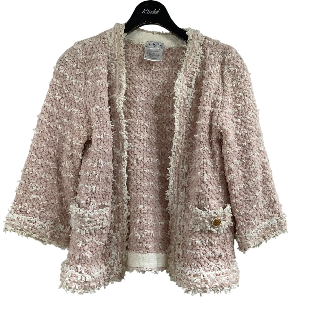CHANEL(シャネル) ノーカラーツイードカーディガン ジャケット