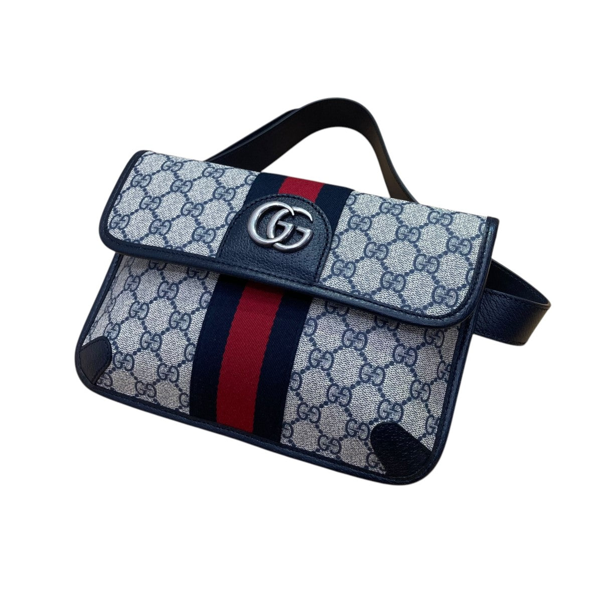 値下げ！GUCCI ベルトバッグ GGスプリーム GUCCI(グッチ) GGスプリームベルトバッグ674081 674081 - ネイビー