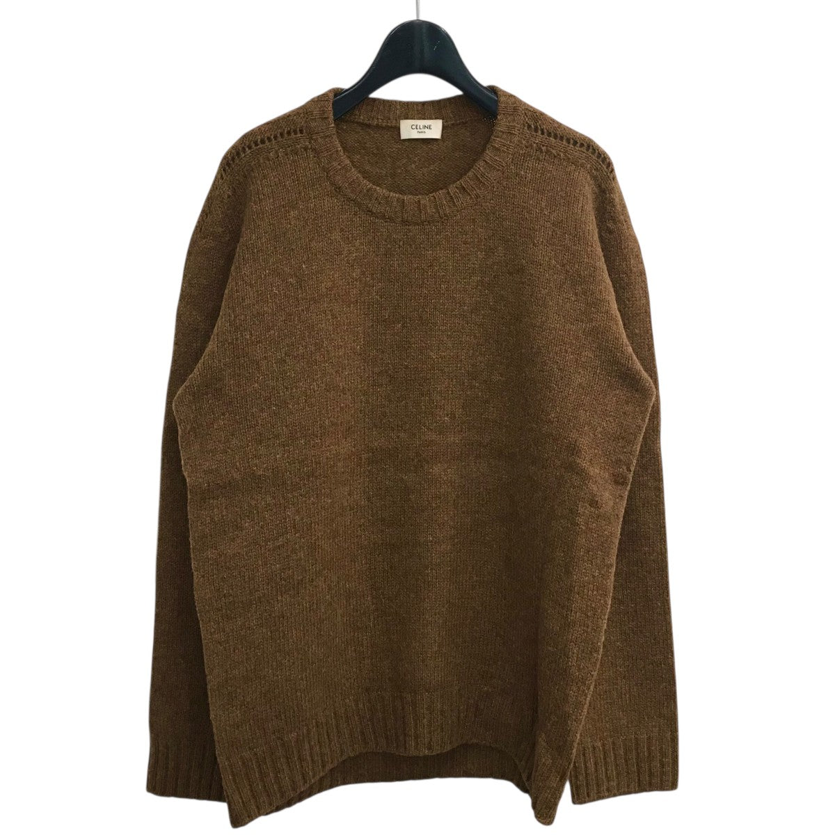 【美品】 CELINE ニットセーター　S カーキ カーキ CELINE(セリーヌ) ニット・セーター(メンズ) - 海外通販