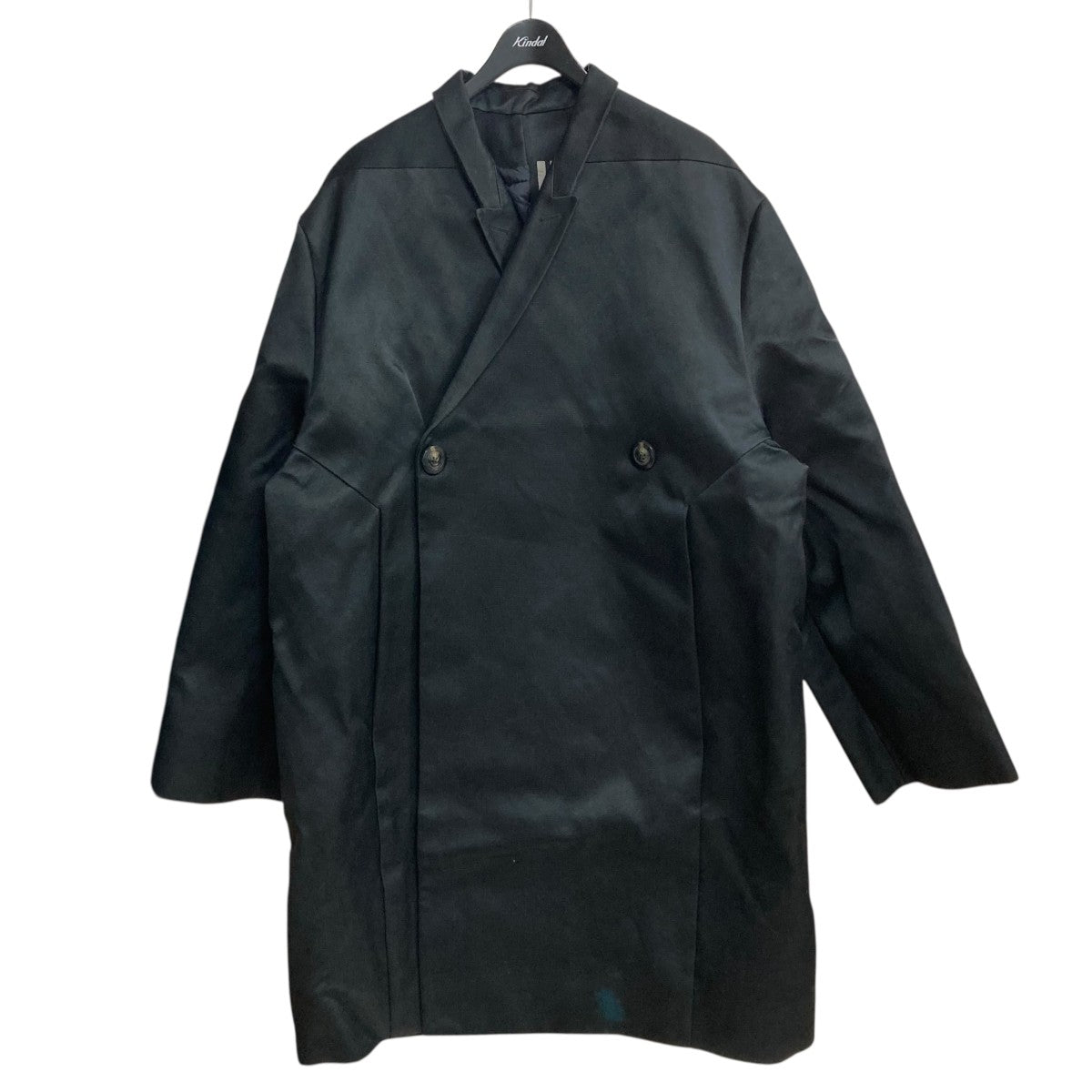 Rick Owens カシミアコート RICK OWENS (リックオウエンス) レザー切替 リネン コットン