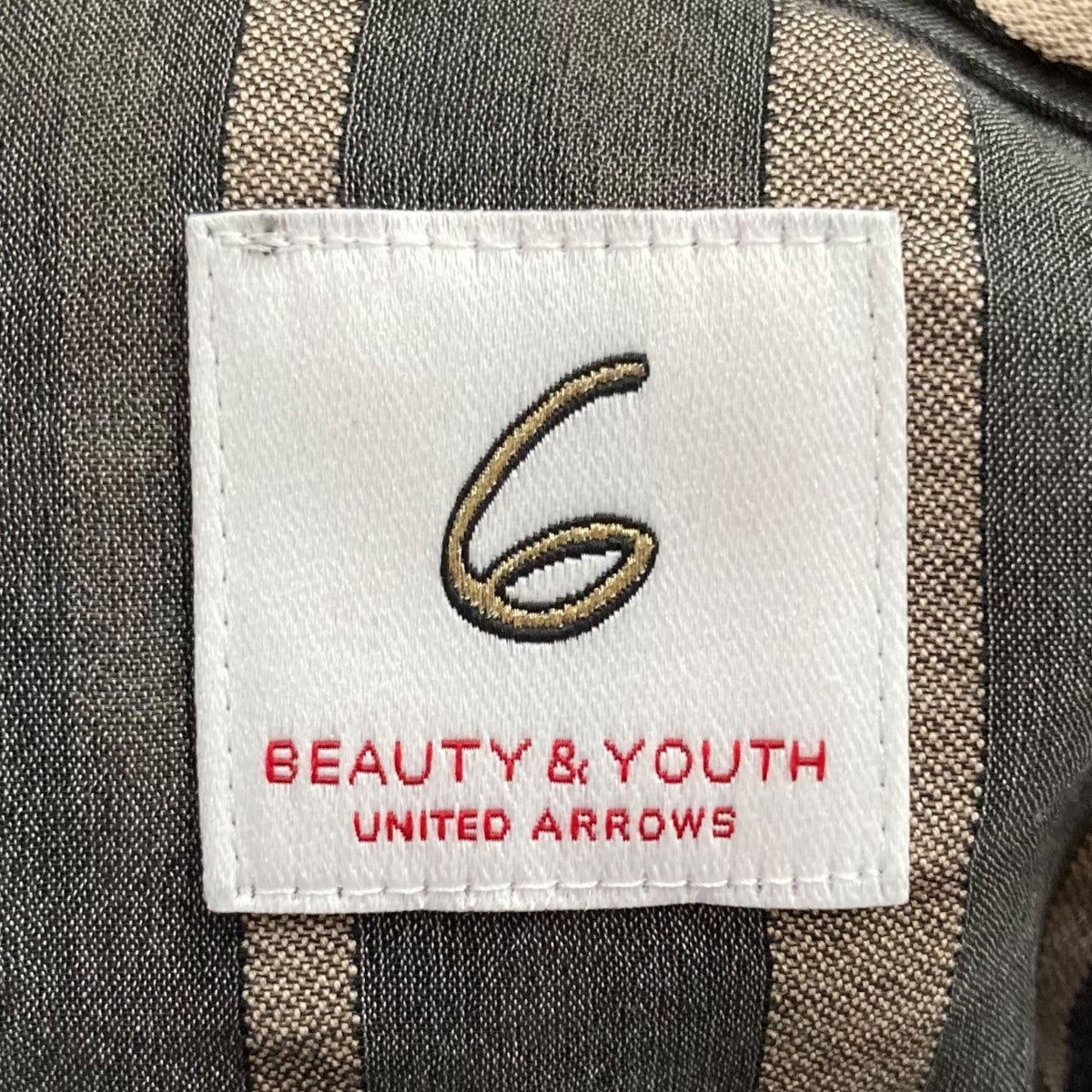 6(ROKU) BEAUTY&YOUTH ストライプシャツ8612-242-0028 古着・中古-7枚目のアイテム画像