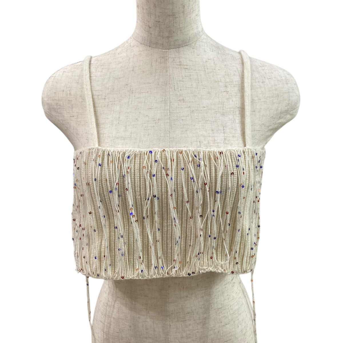 TAN SPANGLE KNITTED BAND TOPビスチェTN24FW023 古着・中古-1枚目のアイテム画像