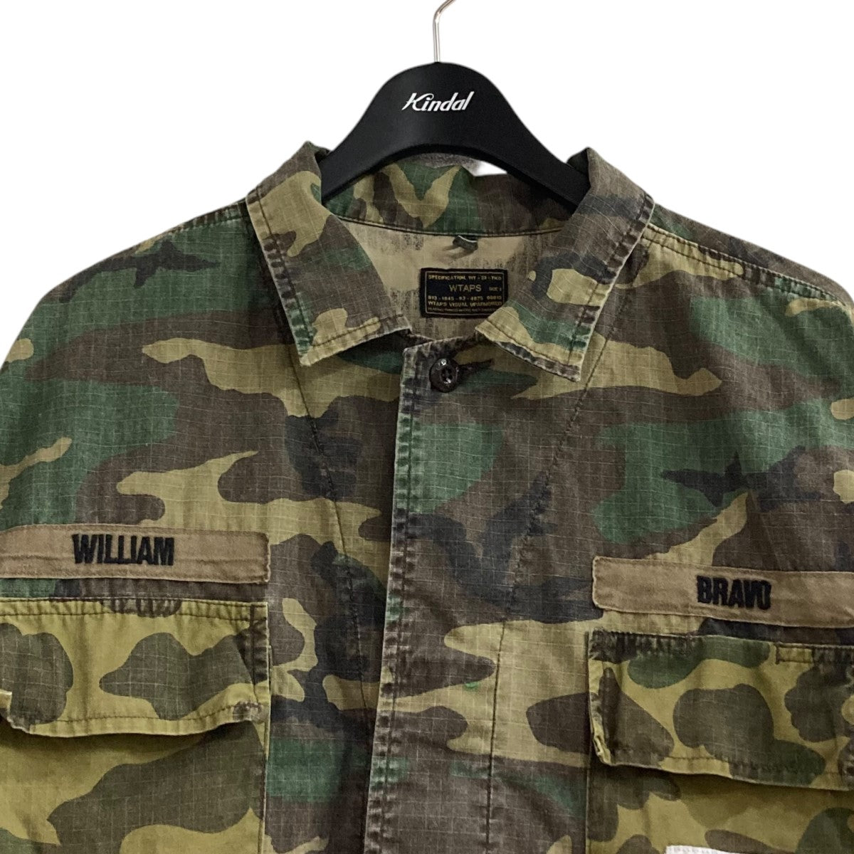 WTAPS JUNGLE LS SHIRTミリタリージャケット172gwapd-shm01s 古着・中古-2枚目のアイテム画像