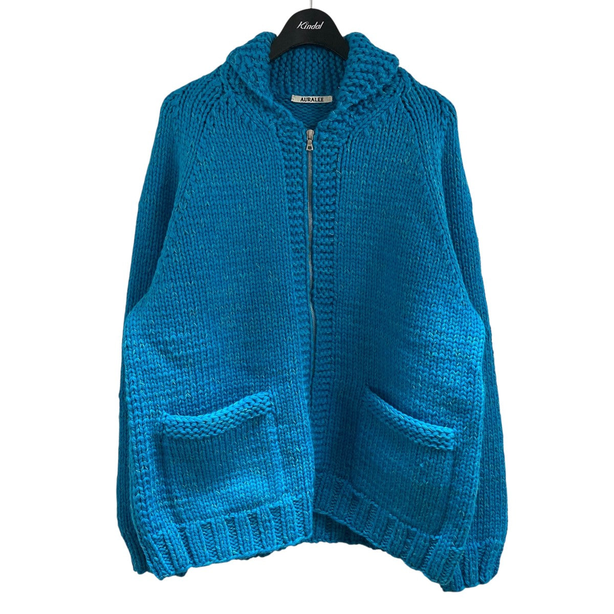 オーラリー auralee / ニットポロ / サイズ4/ブルー系 AURALEE(オーラリー) BRUSHED SUPER KID MOHAIR KNIT POLO