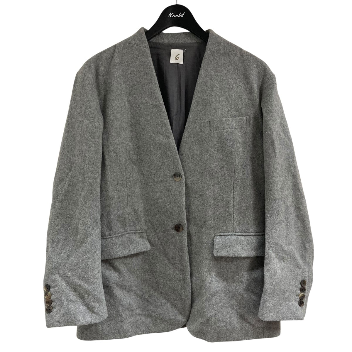 roku 6 BEAUTY&YOUTH リネンノーカラージャケット