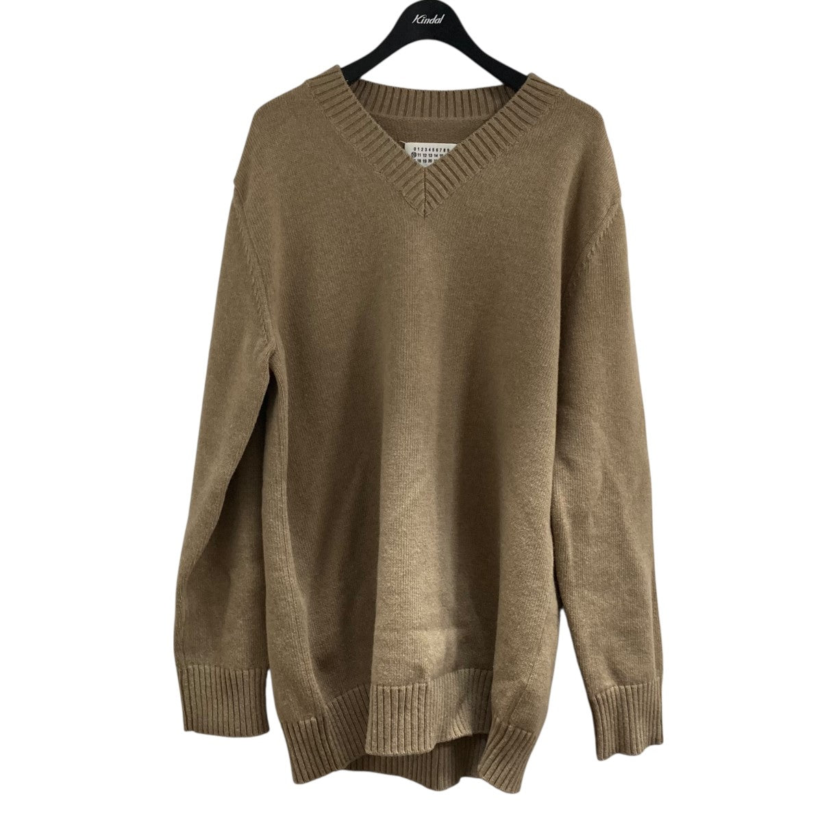 マルタン マルジェラベージュ Vネック ニットセーター MAISON MARGIELA/メゾン マルジェラ】V NECK KNIT（ニット
