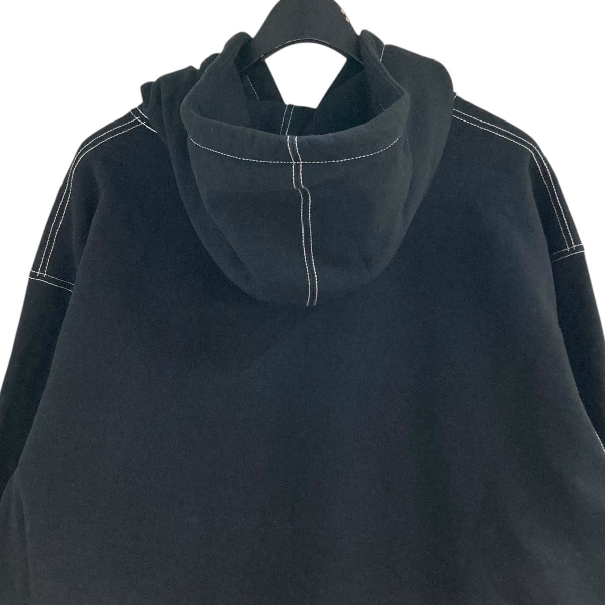 23SS「Hooded Sweatshirt」裏起毛ステッチデザインパーカー