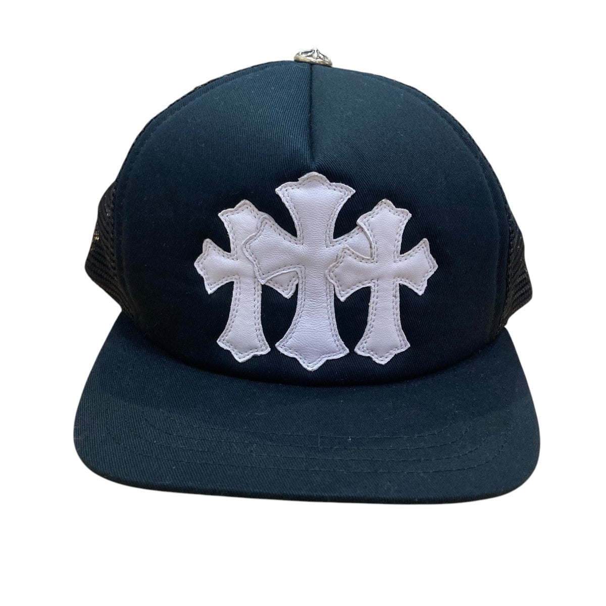 CHROME HEARTS レザーパッチセメタリークロスキャップ 古着・中古-2枚目のアイテム画像