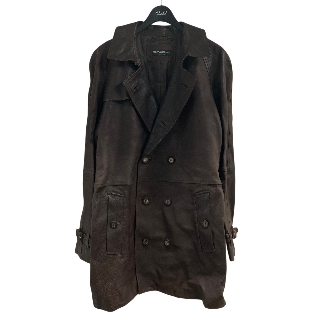 DOLCE ＆ GABBANA(ドルチェアンドガッバーナ) カーフレザートレンチ