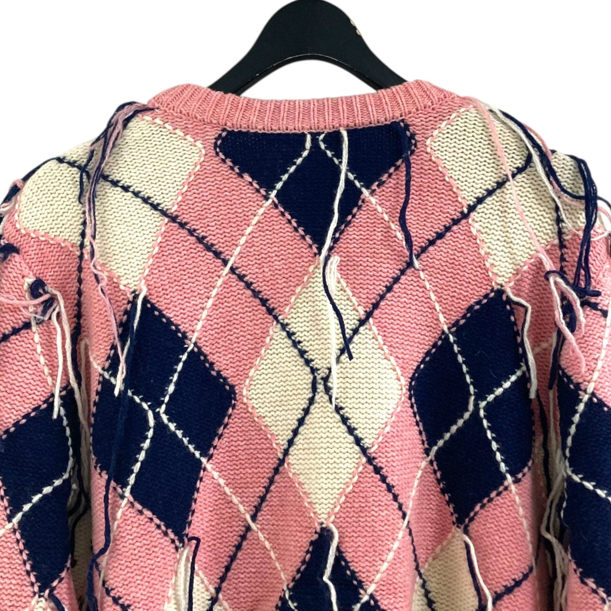 CHARLES JEFFREY LOVERBOY アーガイルカーディガン 古着・中古-5枚目のアイテム画像