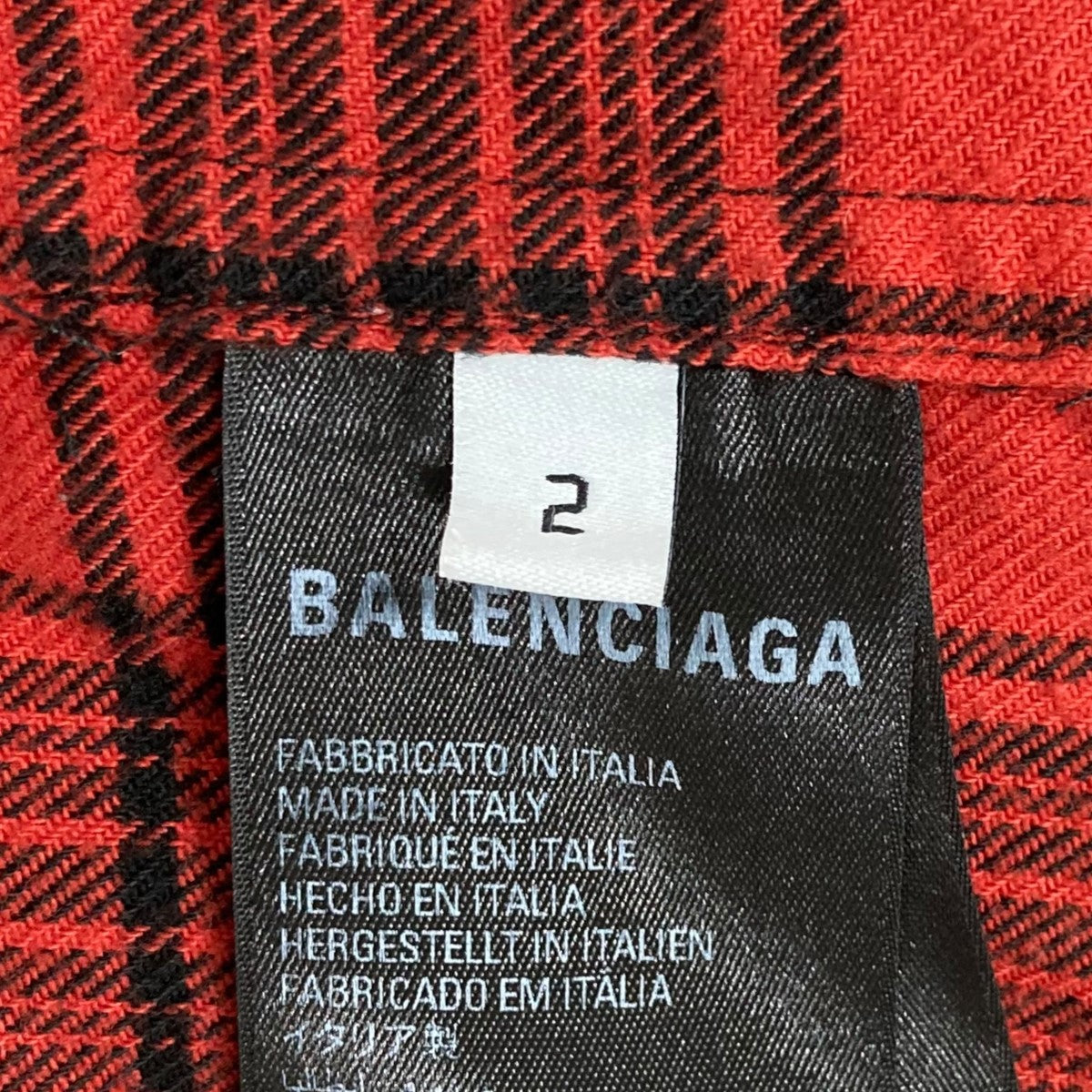 BALENCIAGA ドッキングチェックシャツ699371 TNM25 古着・中古-7枚目のアイテム画像
