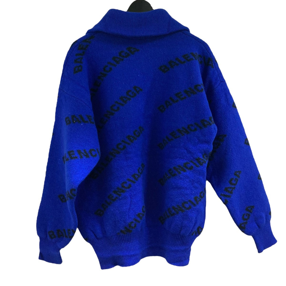 BALENCIAGA ハフジップジャガートロゴニット 古着・中古-3枚目のアイテム画像