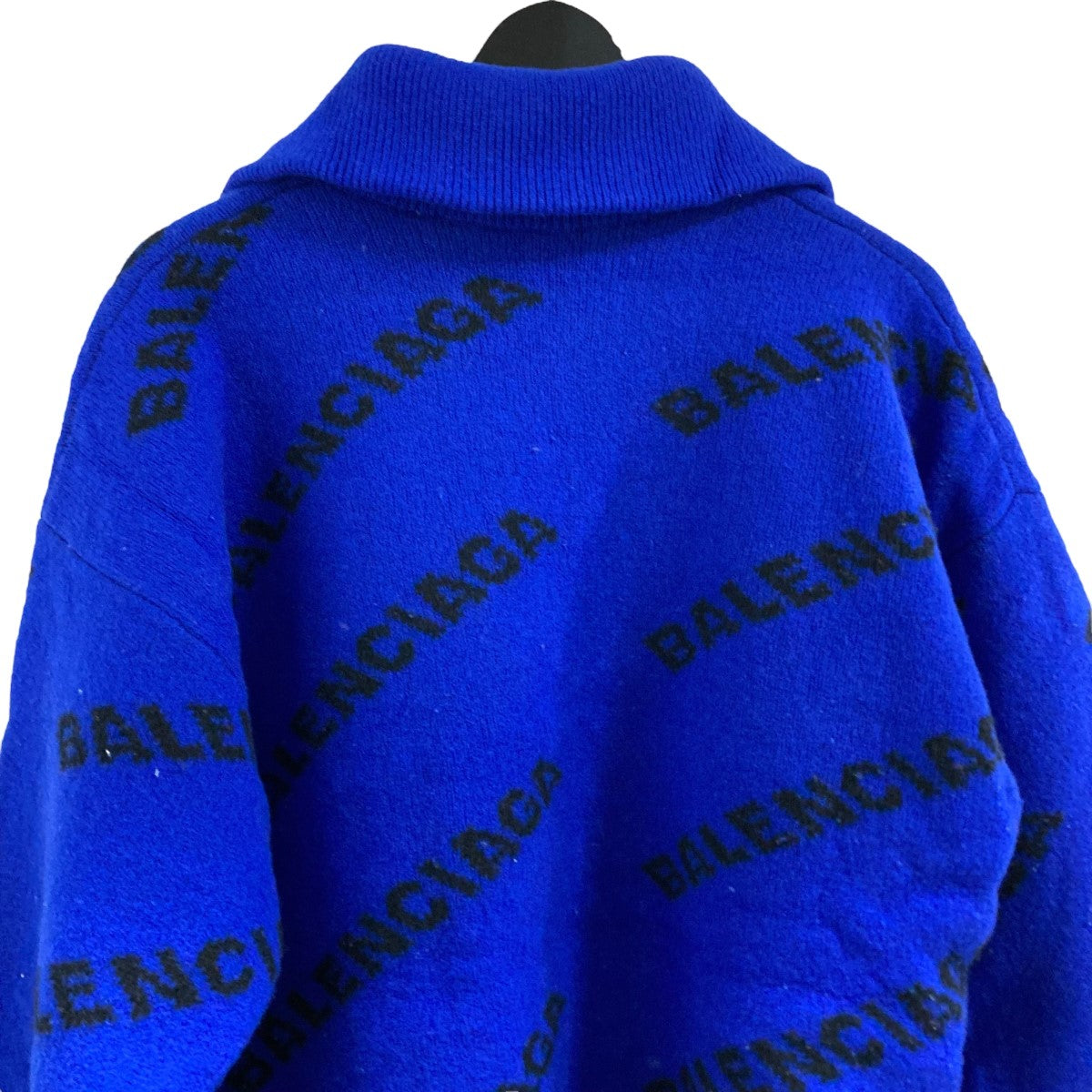 BALENCIAGA ハフジップジャガートロゴニット 古着・中古-4枚目のアイテム画像