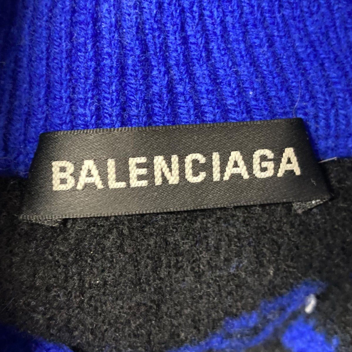 BALENCIAGA ハフジップジャガートロゴニット 古着・中古-5枚目のアイテム画像