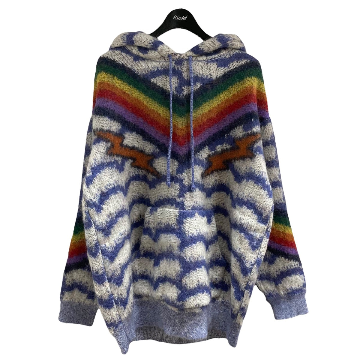 CELINE モヘアニットパーカー CELINE(セリーヌ) モヘアニットパーカー 2A50K719M ネイビー×マルチ