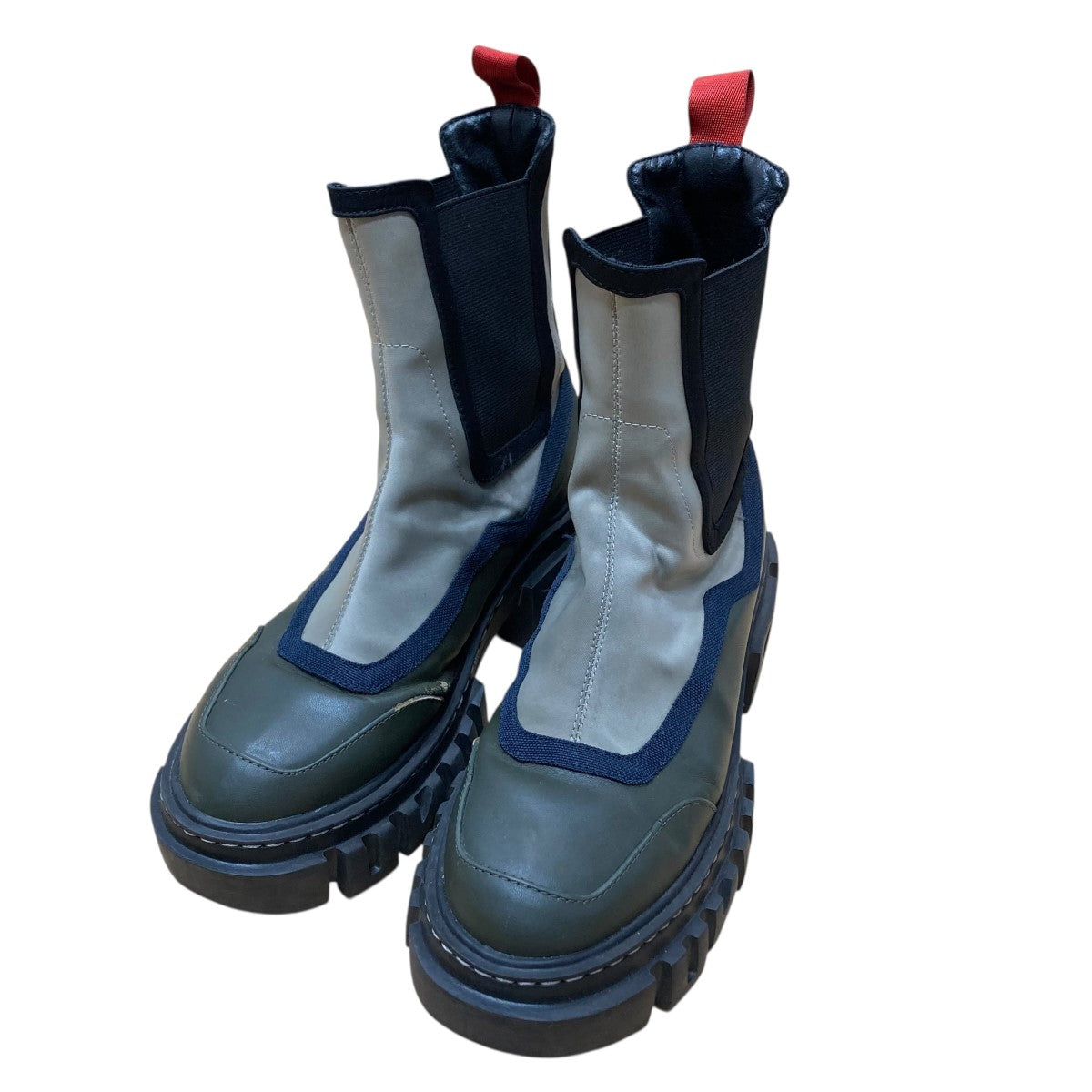 UN3D．(アンスリード) サイドゴアブーツ カーキ サイズ 36｜【公式