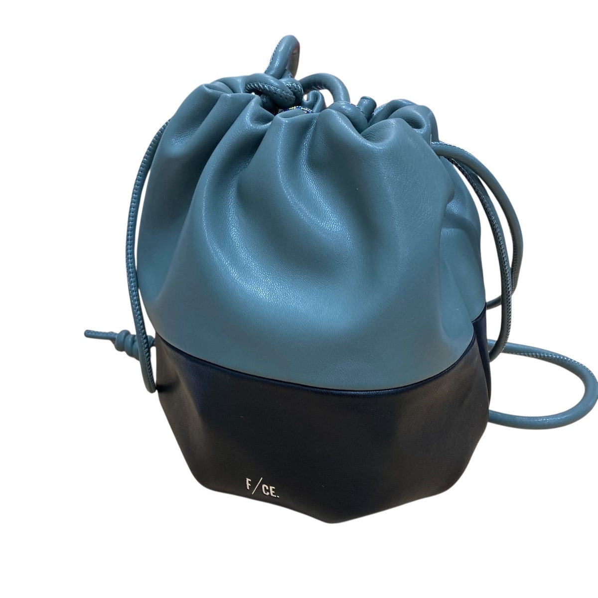 F／CE．(エフシーイー) 巾着バッグ FLE34241B0001 グリーン×ブラック