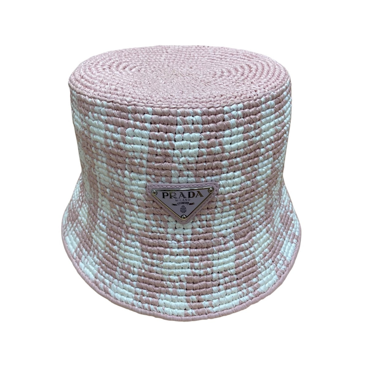PRADA クロシェ バケットハット ロゴ ハット ファブリック Prada クロシェ バケットハット | レッド | FARFETCH JP