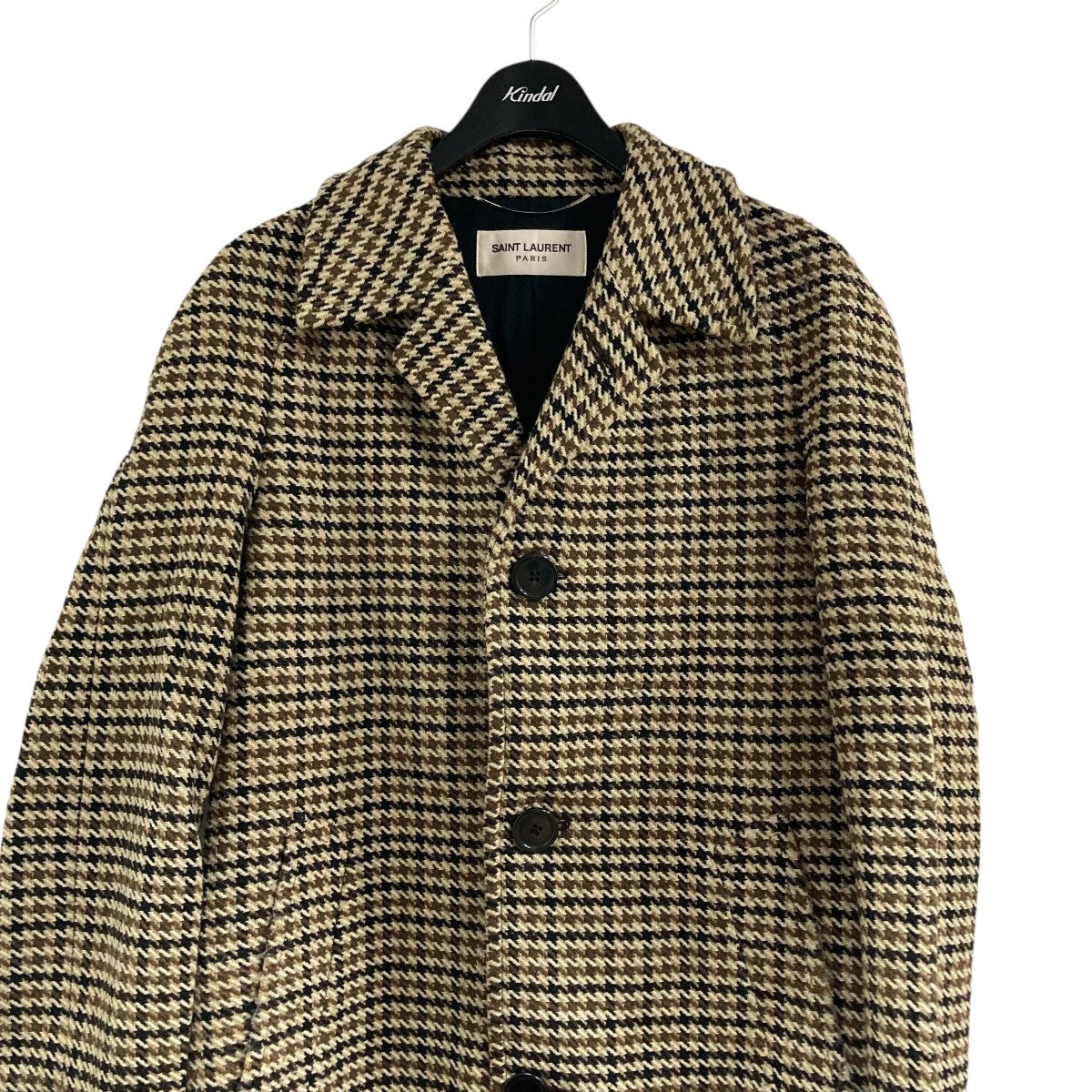 Saint Laurent Paris ツイードコート 古着・中古-2枚目のアイテム画像