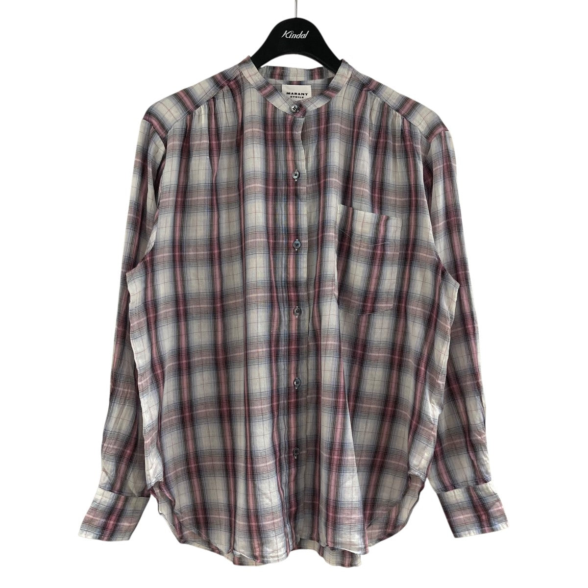 MARANT ETOILE(マランエトワール) バンドカラーチェックシャツ