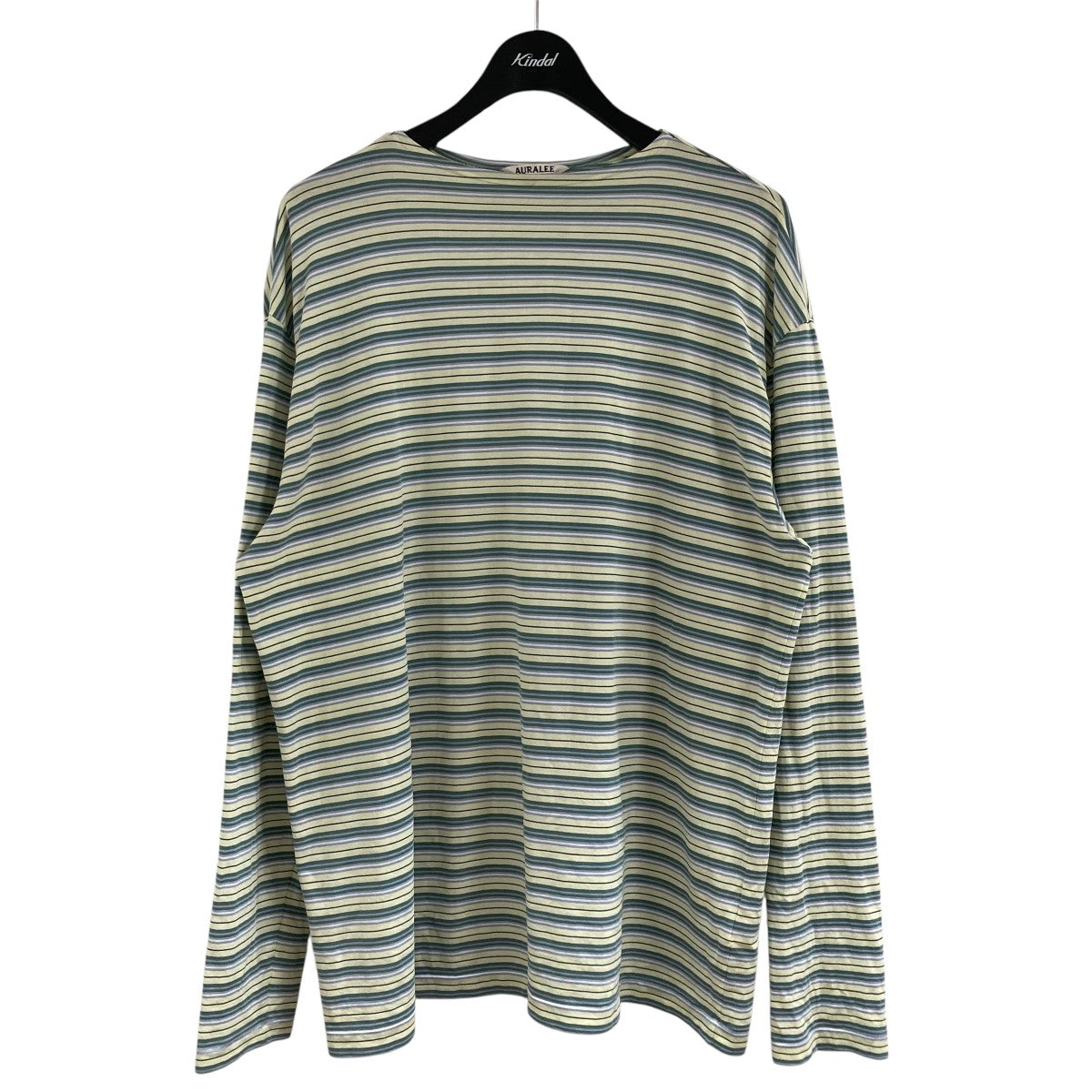 AURALEE ボーダー 長袖Tシャツ　カットソー　ニット　コットン AURALEE ボーダー 長袖Tシャツ カットソー ニット コットン