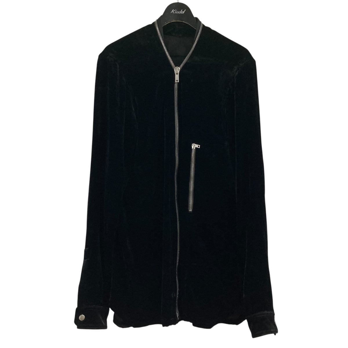 RICK OWENS(リックオウエンス) 22AW ベロアジップラリーシャツ
