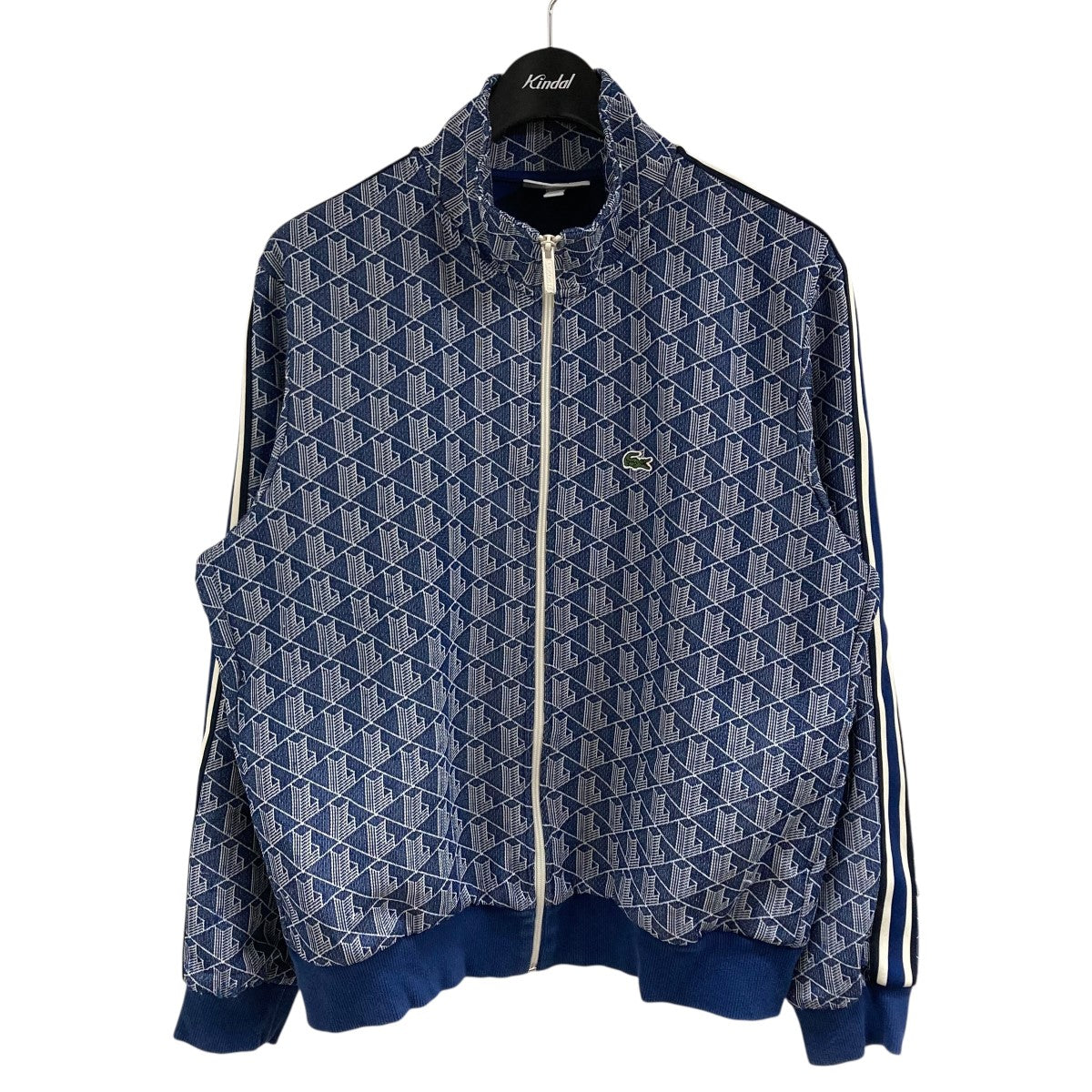 希少23年LACOSTEモノグラムトラックジャケット US XLサイズ ネイビー 希少23年LACOSTEモノグラムトラックジャケット US XLサイズ