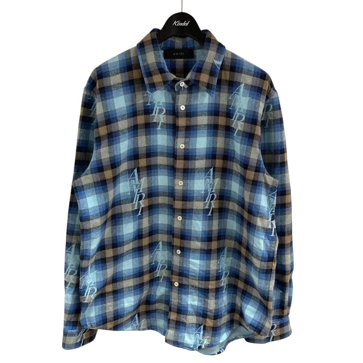 AMIRI(アミリ) チェックシャツ ブルー×ネイビー×ベージュ サイズ