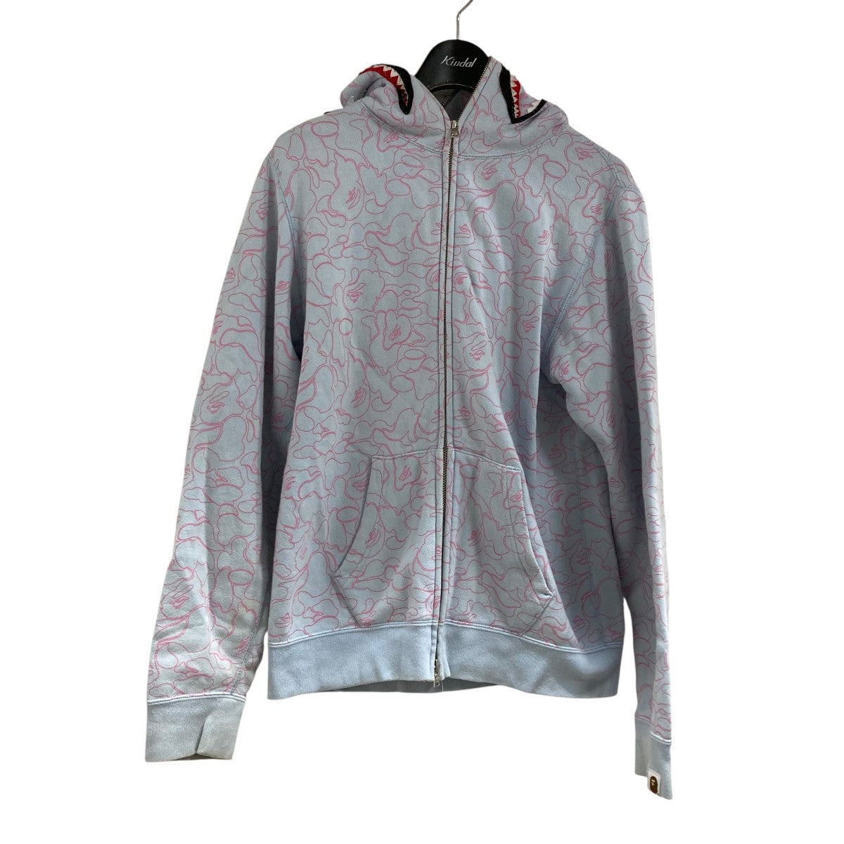 A Bathing Ape フルジップパーカー シャーク グレー M A BATHING APE（アベイシングエイプ）の「SHARK FULL ZIP HOODIE
