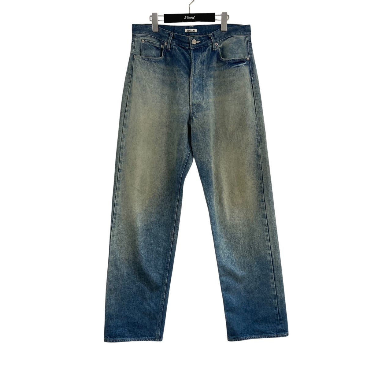 【オーラリー】24AW 即完ワイドデニム AURALEEの人気筆頭アイテム。SELVEDGE FADED HEAVY DENIM WIDE