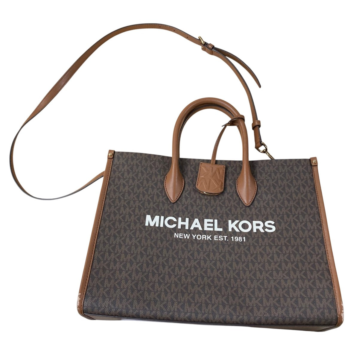 MICHAEL KORS ショルダー付レザーハンドバッグ 古着・中古-1枚目のアイテム画像