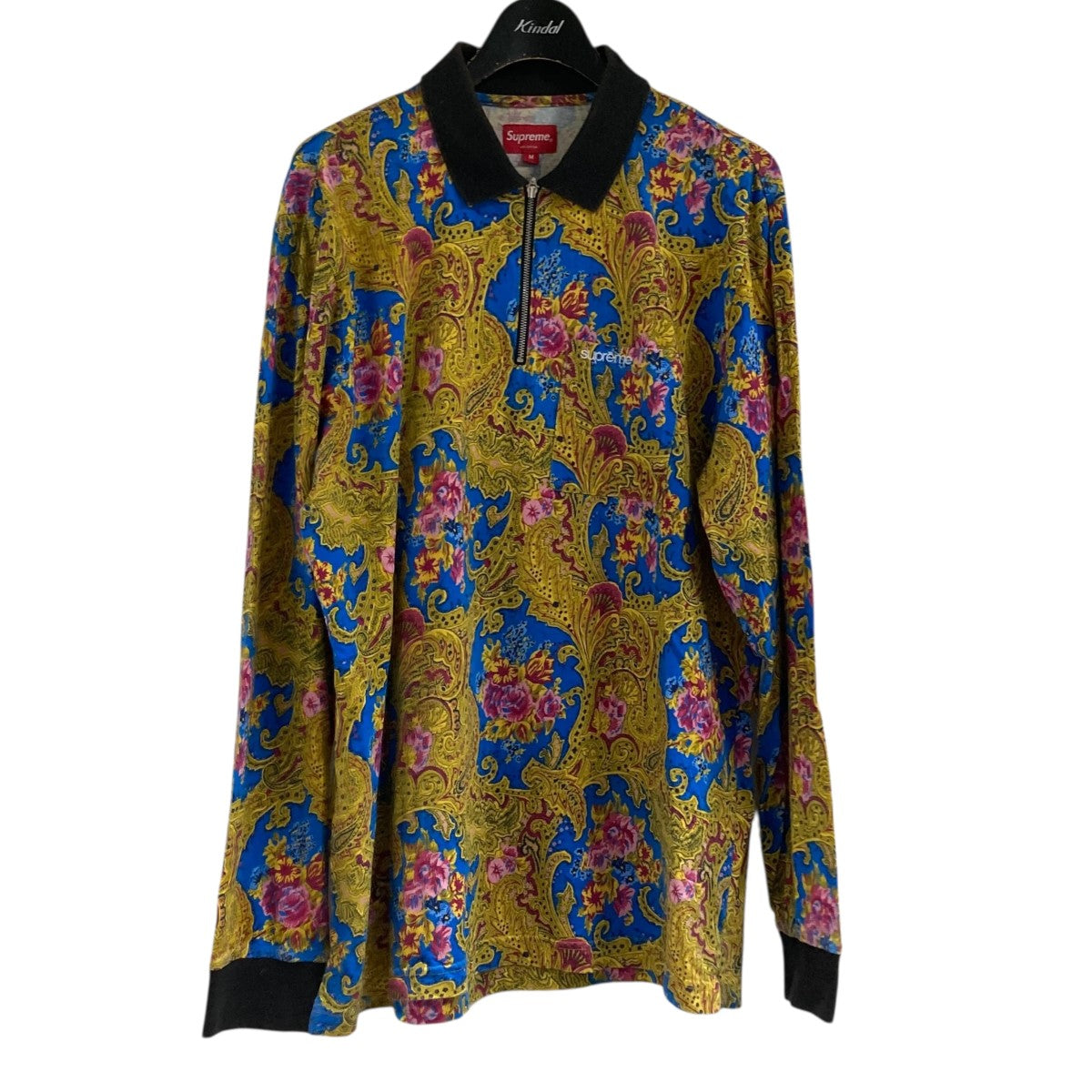 Supreme(シュプリーム) ペイズリーL／Sポロシャツ ブルー