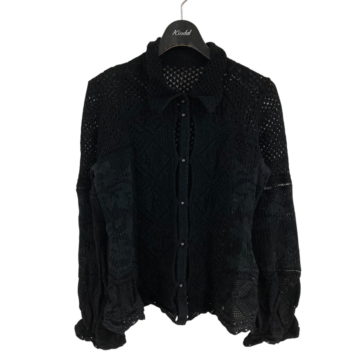 mame kurogouchi(マメクロゴウチ) レースニットシャツ MM24SS-KN506