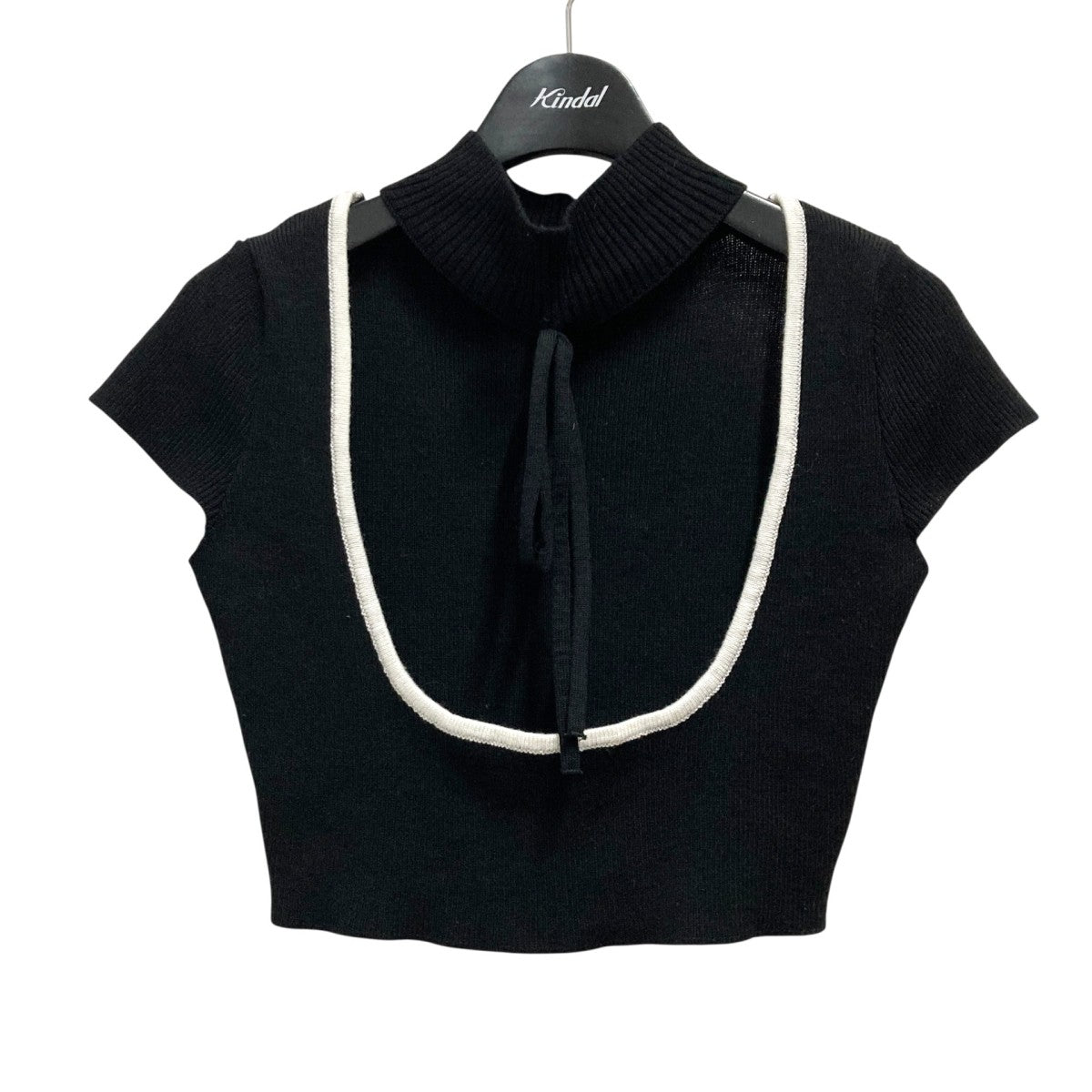 andmary kitty knit tops black ANDMARY】Kitty cable knit tops