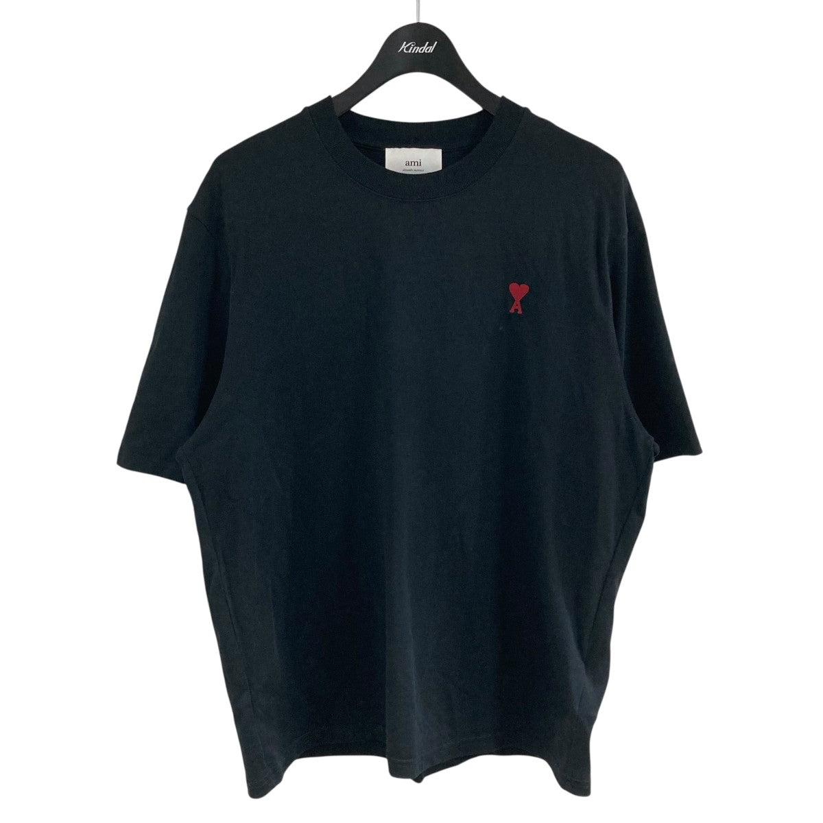 AMI PARIS　アミパリス　ブラック　Tシャツ　レッドロゴ AmiParis / アミパリス ロゴ Tシャツ (AMI PARIS/Tシャツ