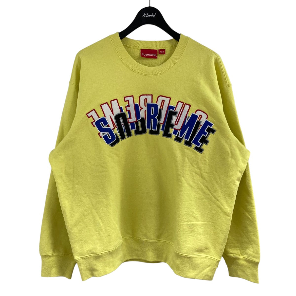 Supreme(シュプリーム) アーチロゴスウェット イエロー サイズ M